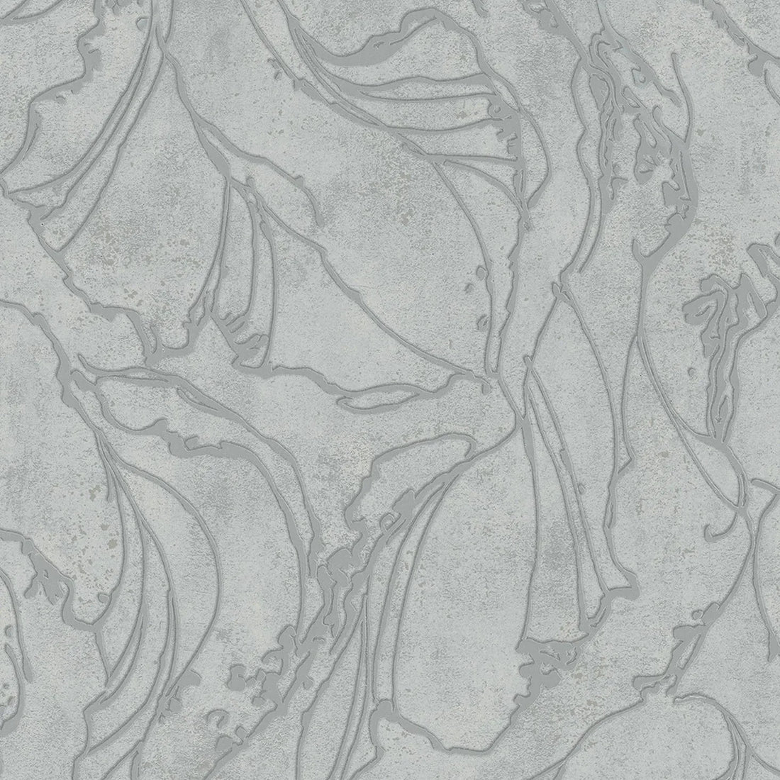 Marburg City Glow 34254 light grey abstract plaster-effect wallpaper with flowing embossed lines.