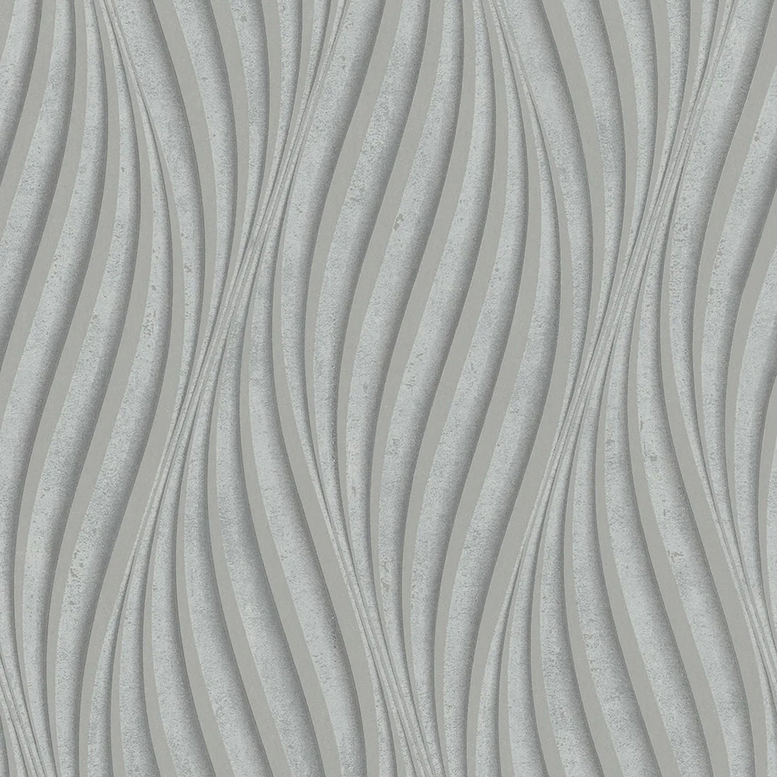 Marburg City Glow 34261 in neutral grey with undulating geometric wave stripes on a non-woven substrate
