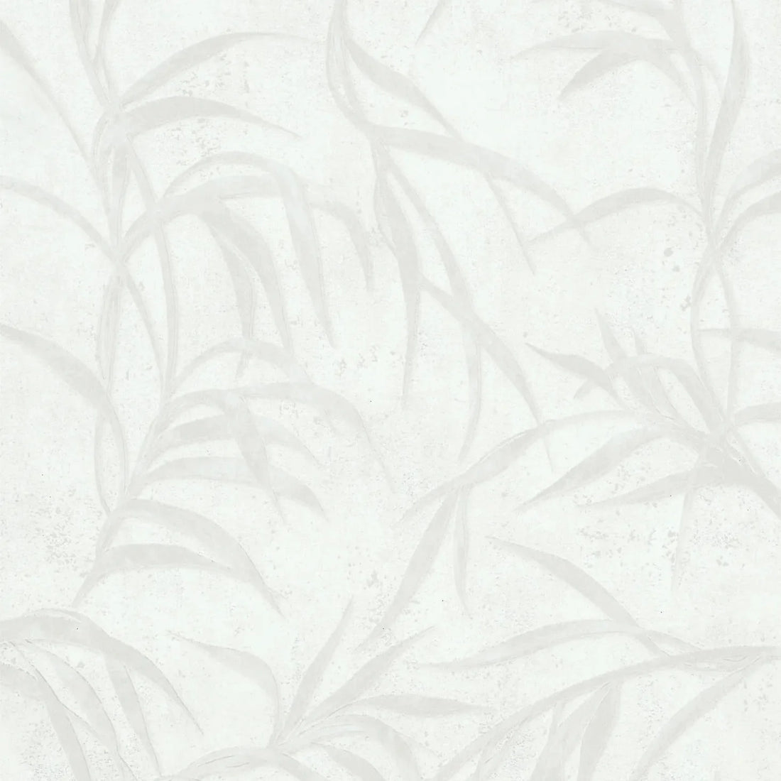 Marburg City Glow 34283 wallpaper in soft white with subtle leafy pattern over a concrete-look texture.