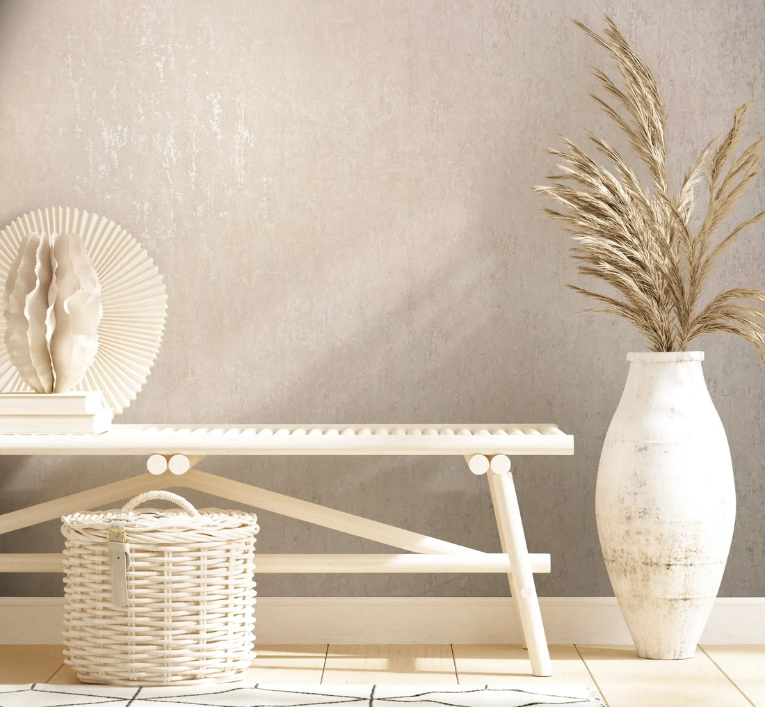 Marburg City Romance 35145 warm beige plaster-look textured wallpaper