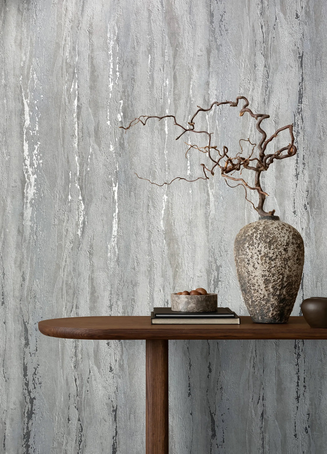 Marburg City Romance 35160 grey plaster-look textured wallpaper