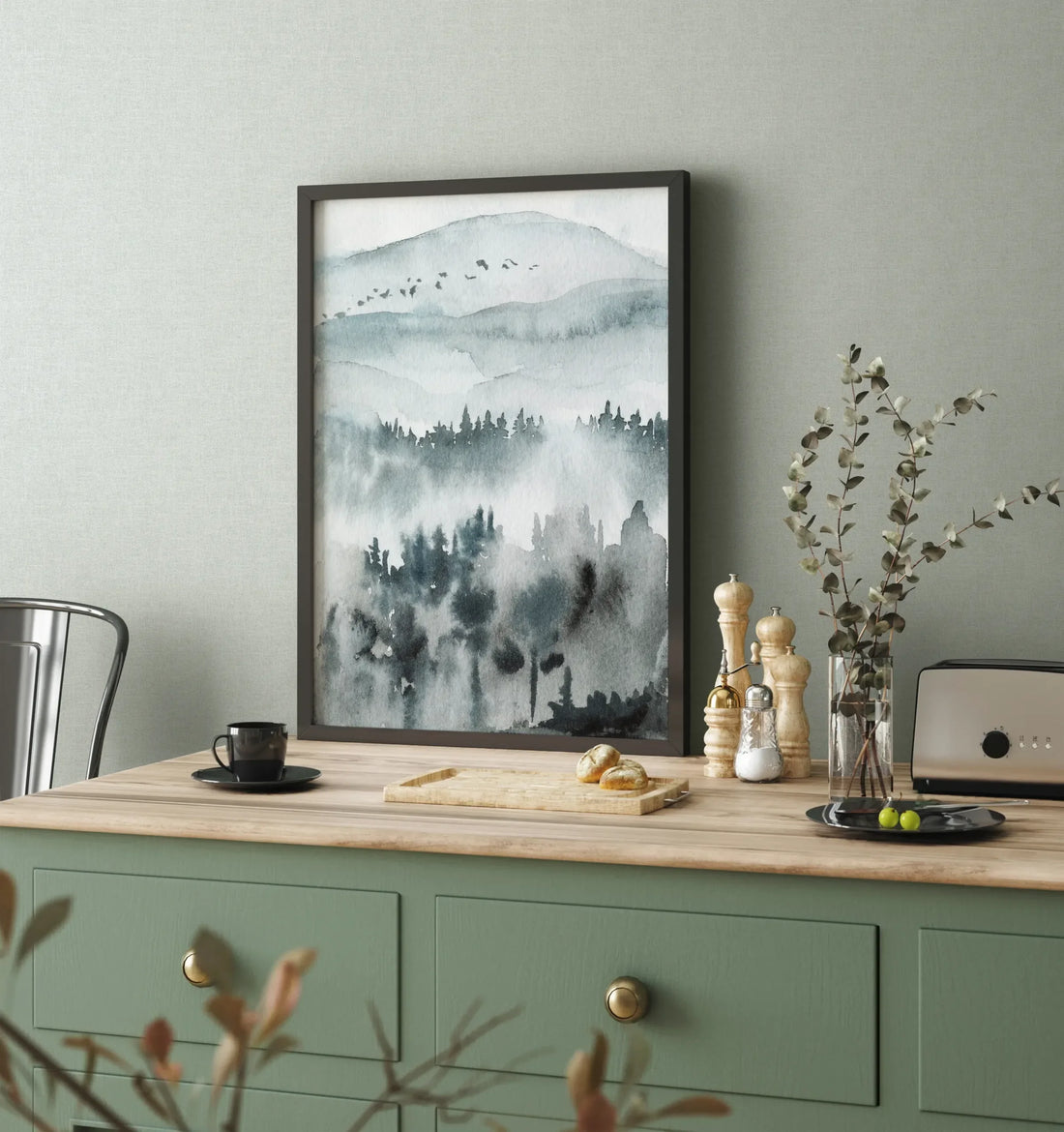 Marburg Heritage 47604 soft blue linen-effect plain wallpaper