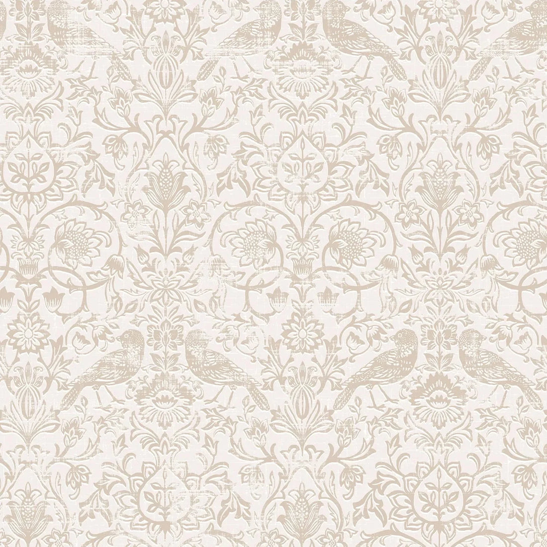 Marburg Heritage 47625 beige and gray bird floral damask non-woven wallpaper