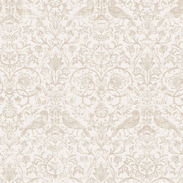 Marburg Heritage 47625 beige and gray bird floral damask non-woven wallpaper