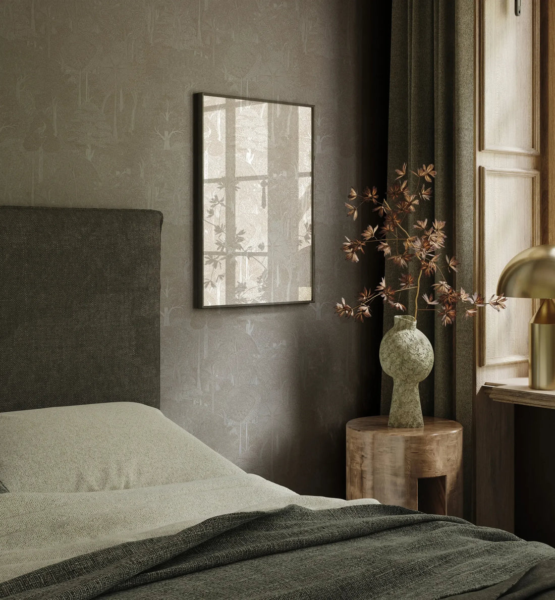 Marburg Heritage 47649 beige scenic toile forest wallpaper