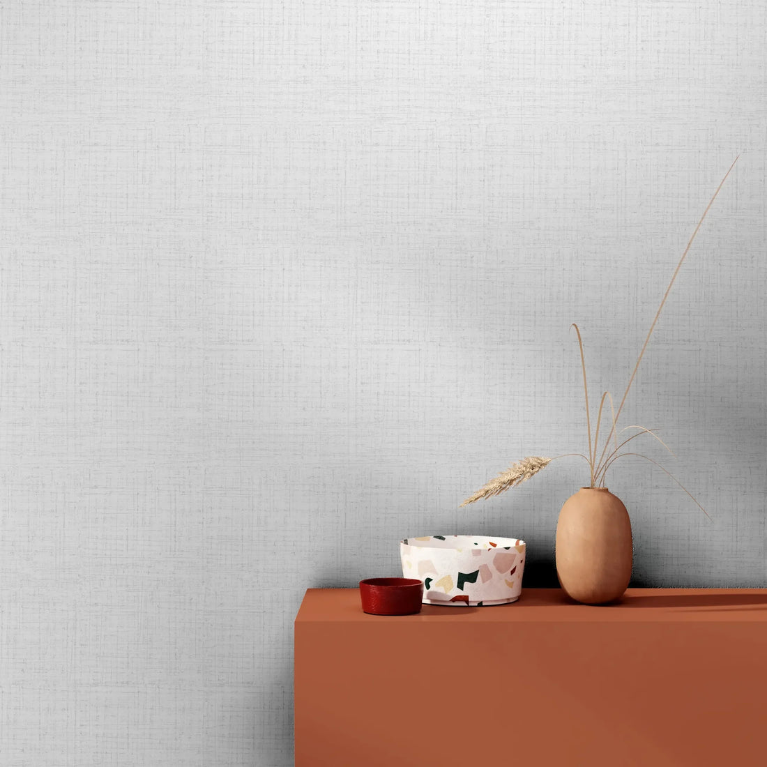 Marburg Heritage 47654 white crosshatch linen-look non-woven wallpaper