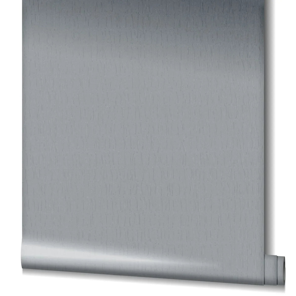 Marburg Kumano 34506 A partially unrolled gray wallpaper roll showing a subtle vertical textured pattern against a plain background.