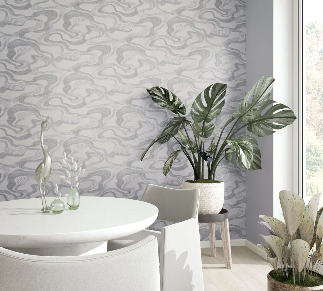 Marburg Kumano 34536 light grey abstract linear wallpaper