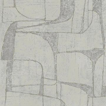 Marburg Leyla 82453 light grey geometric wallpaper with layered linework