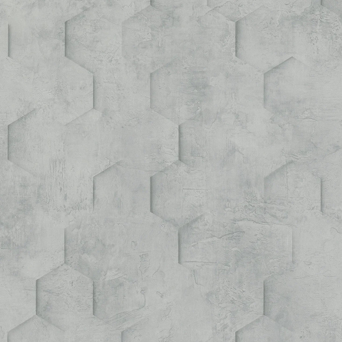 Marburg Loft Superior 34160 light grey hexagon geometric plaster-effect wallpaper
