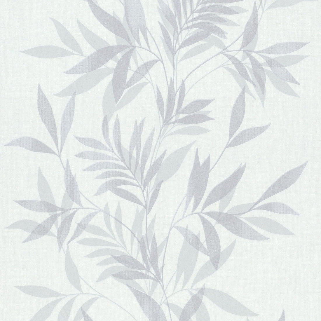 Marburg Mona 82460 grey leaf wallpaper on a soft white non-woven ground