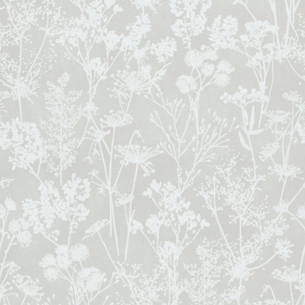 Marburg Mona 82464 grey and white botanical blossom silhouette wallpaper