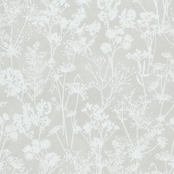 Marburg Mona 82464 grey and white botanical blossom silhouette wallpaper