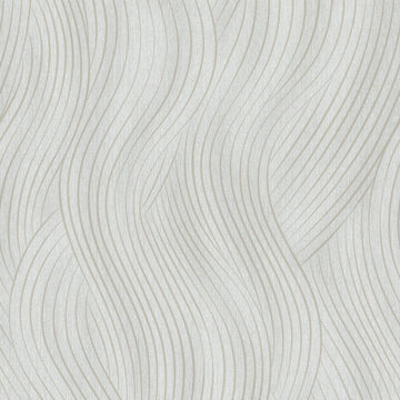 Marburg Mona 82475 soft white wallpaper with beige wavy vertical stripe pattern