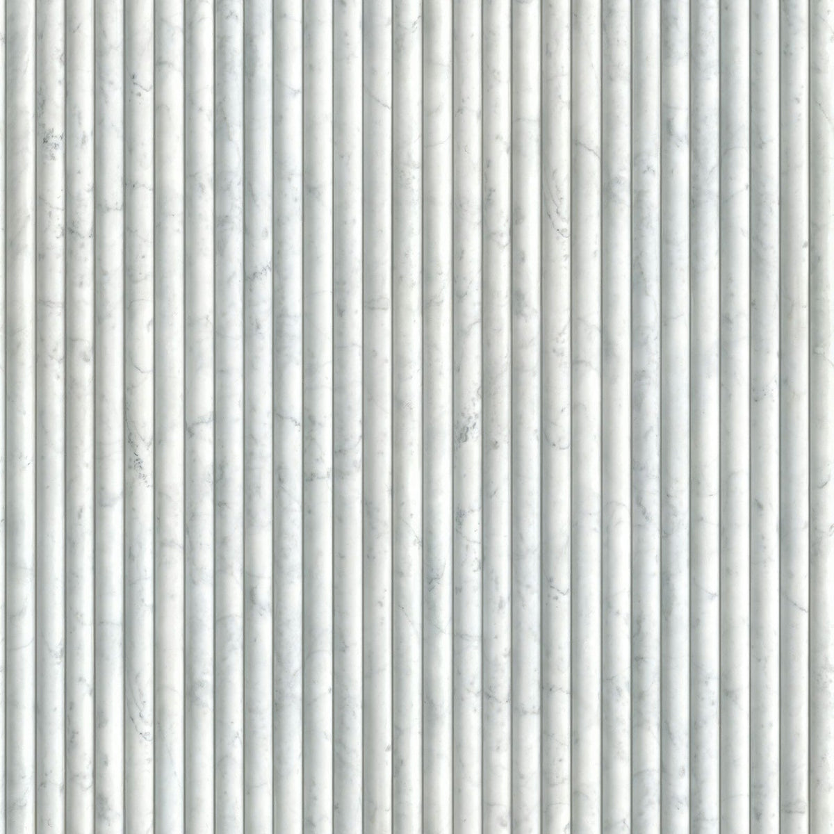 Marburg Mona 89005 wall mural with soft white and light grey vertical marble-effect stripes.