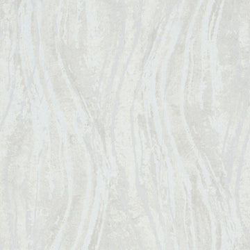 Marburg Naomi 82497 wallpaper with soft abstract waves over a light grey and white plaster effect.