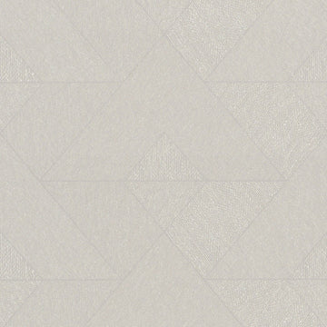Marburg Naomi 82546 geometric beige wallpaper close-up with tonal polygonal blocks and fabric-effect texture