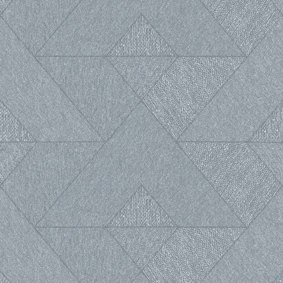 Marburg Naomi 82547 geometric wallpaper in cool grey-blue with textured polygonal blocks, close-up