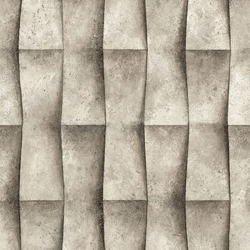 Marburg Novamur Mona 81650 warm taupe 3D geometric stone-effect non-woven wallpaper