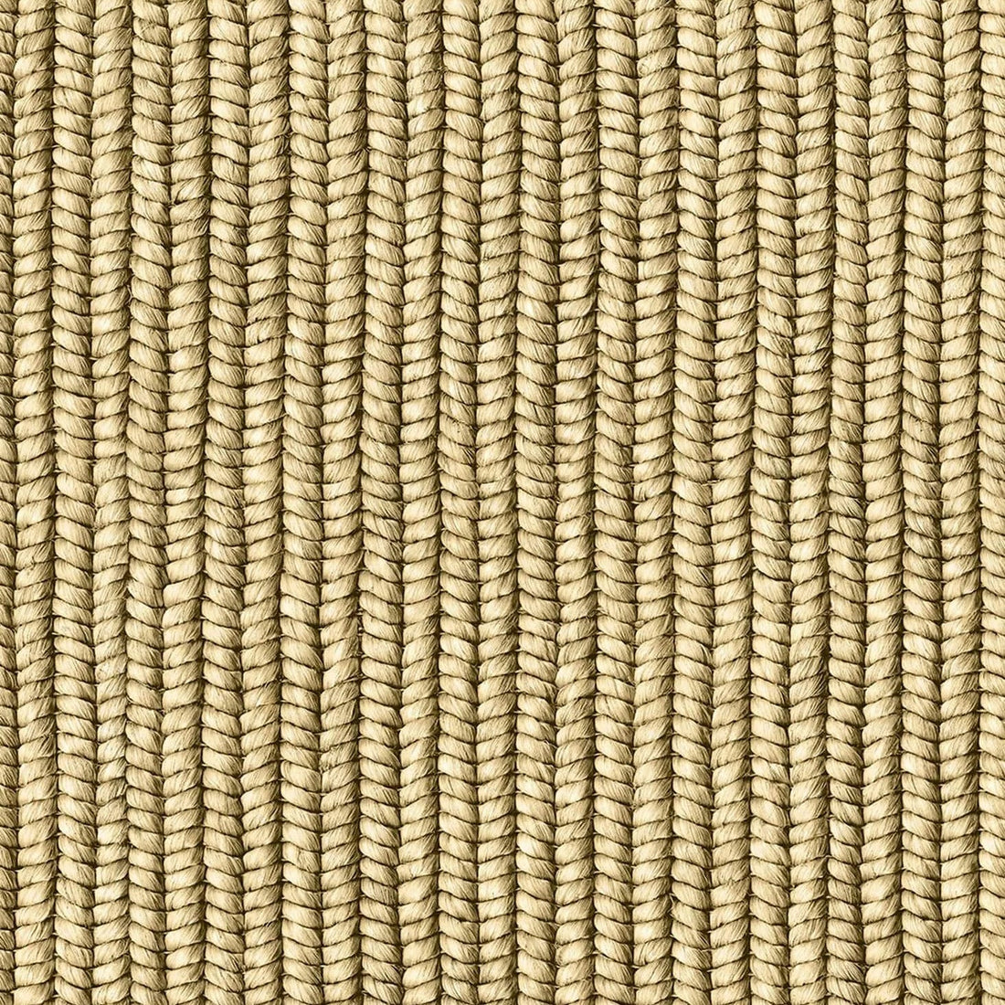 Marburg Struktura 45750 wallpaper in warm soft gold with a braided sisal woven look and vertical texture.