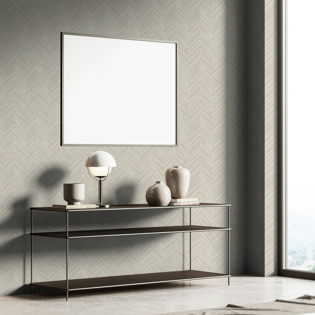 Marburg Travertino 33374 light greige chevron wood-look wallpaper