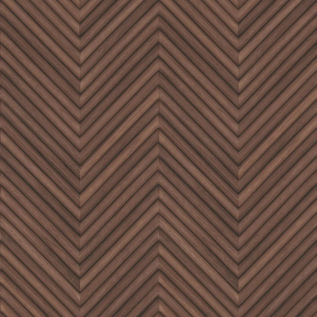 Marburg Travertino 33379 deep brown wood-look chevron stripe wallpaper