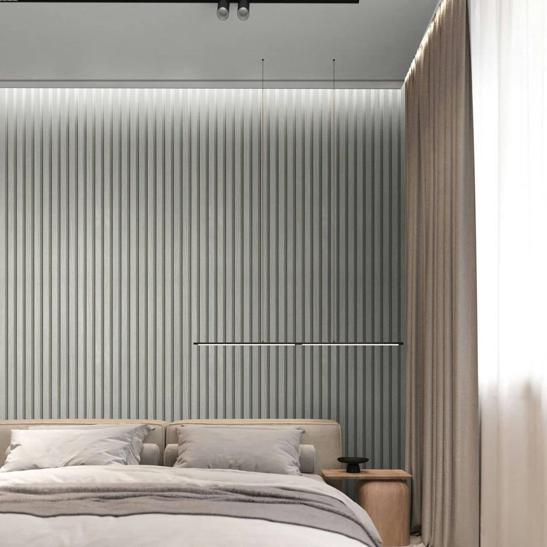 Marburg Travertino 33395 vertical stone-like silver grey stripe wallpaper