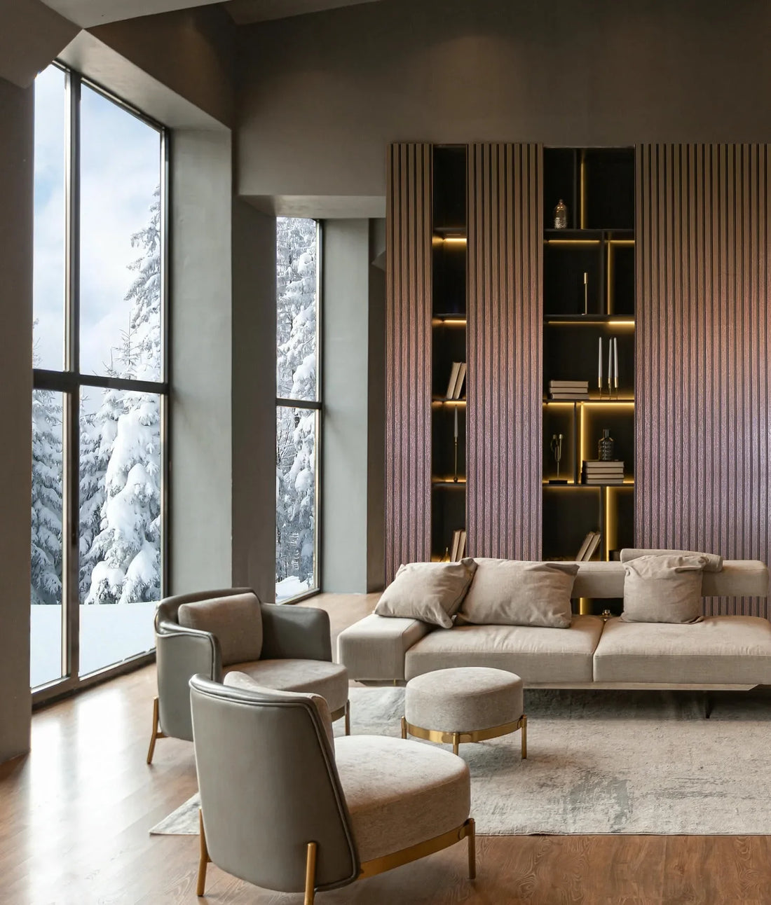 Marburg Travertino 33397 copper vertical stripe wallpaper with a metallic look
