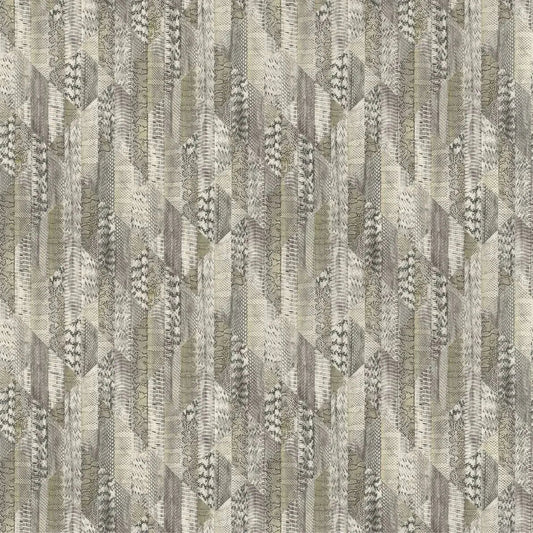 Closeup of a wallpaper showing its Gold, Luxury, Neutrals, Stripes, Textures, Vinyl pattern, color, and subtle texture.