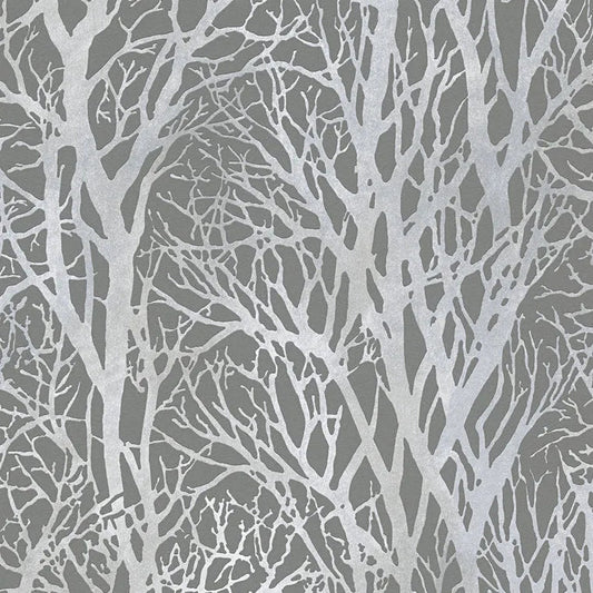 Closeup of a wallpaper showing its Contemporary, Grey, Monochrome, Nature pattern, color, and texture.