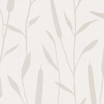 Closeup of a wallpaper showing its Contemporary, Floral, Neutrals, Two-tone pattern, color, and texture.