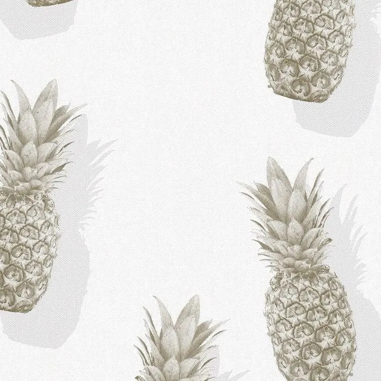 Closeup of a wallpaper showing its Contemporary, Floral, Neutrals pattern, color, and texture.