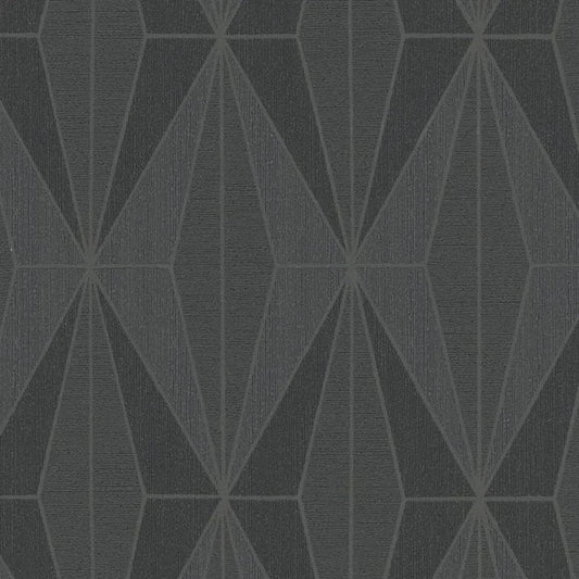Closeup of a wallpaper showing its Abstract, Contemporary, Geometric, Monochrome pattern, color, and texture.