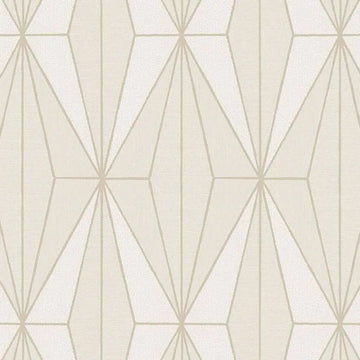 Closeup of a wallpaper showing its Contemporary, Geometric, Neutrals, Two-tone pattern, color, and texture.