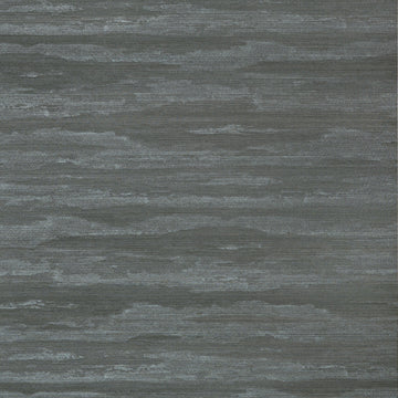 Thibaut Overlook Spruce T24412 grasscloth wallpaper with abstract hazy horizontal bands in deep spruce green.
