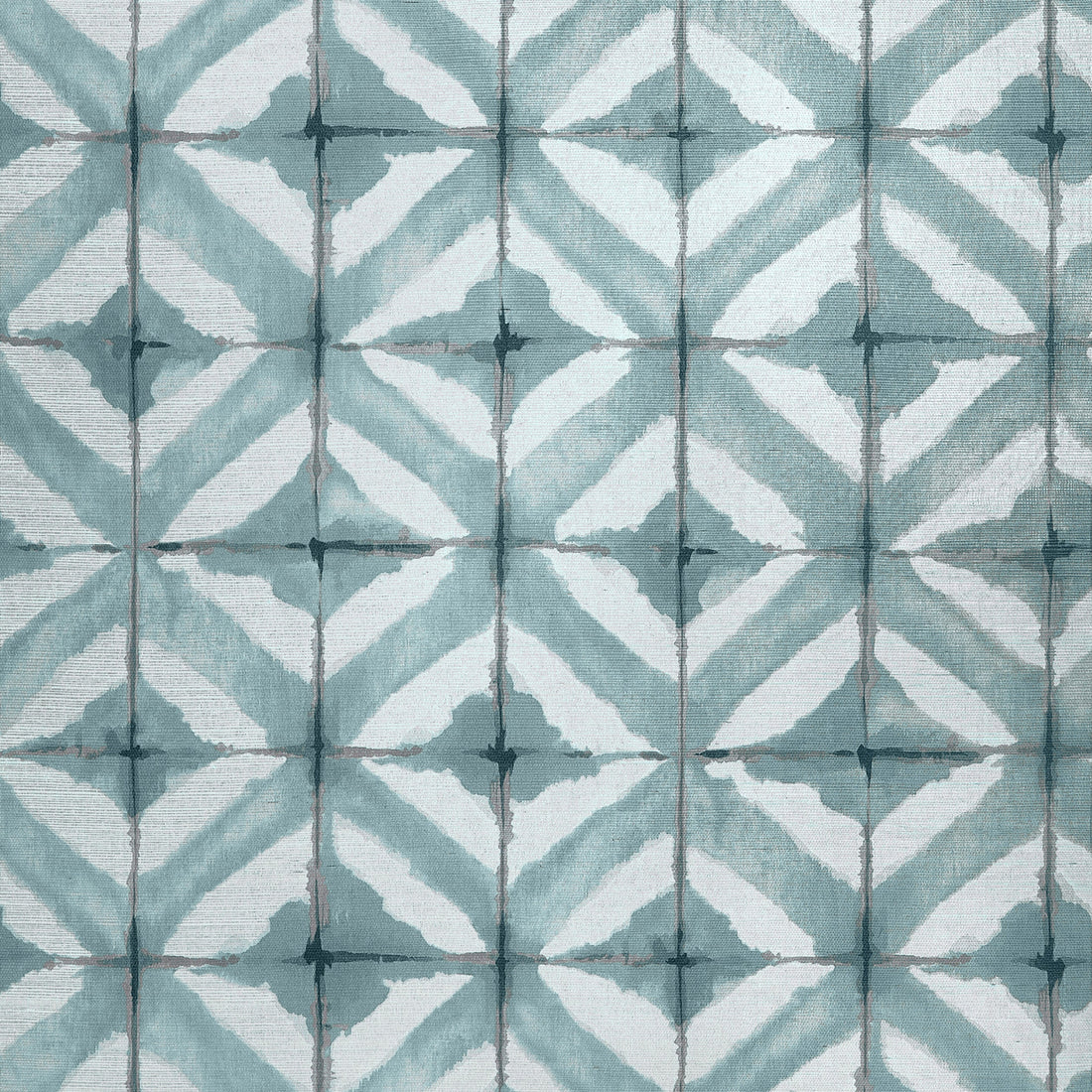 Thibaut Water Blocks Mineral T24443 sisal wallpaper in dusty blue geometric squares