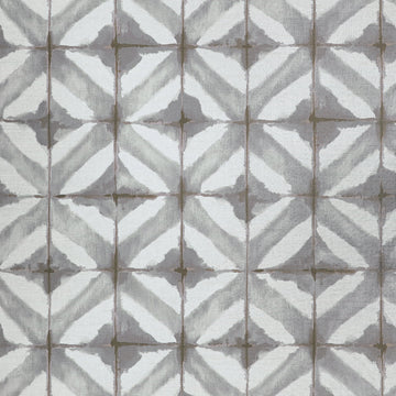 Thibaut Water Blocks Grey T24445 sisal geometric lattice wallpaper with soft grey blocks and subtle metallic sheen
